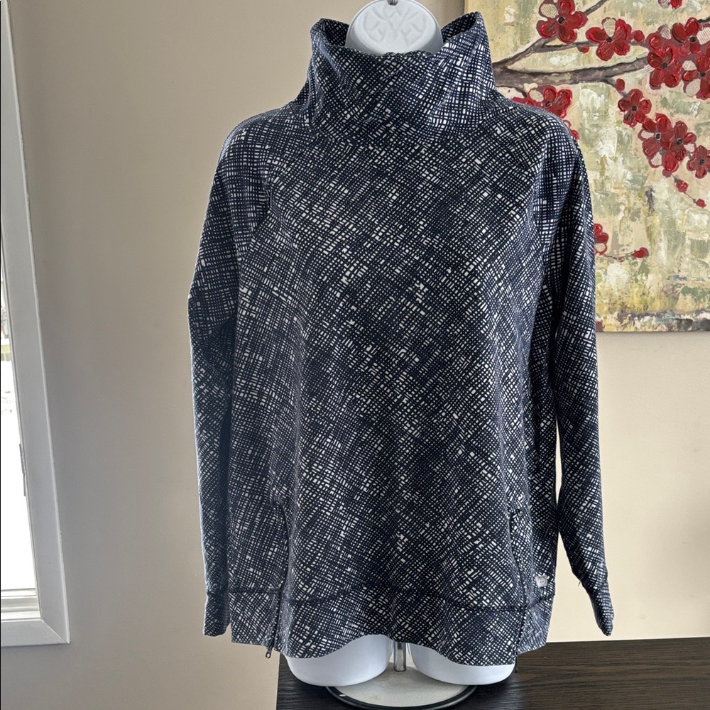 T by Talbots lightweight mock neck zipper detail pullover